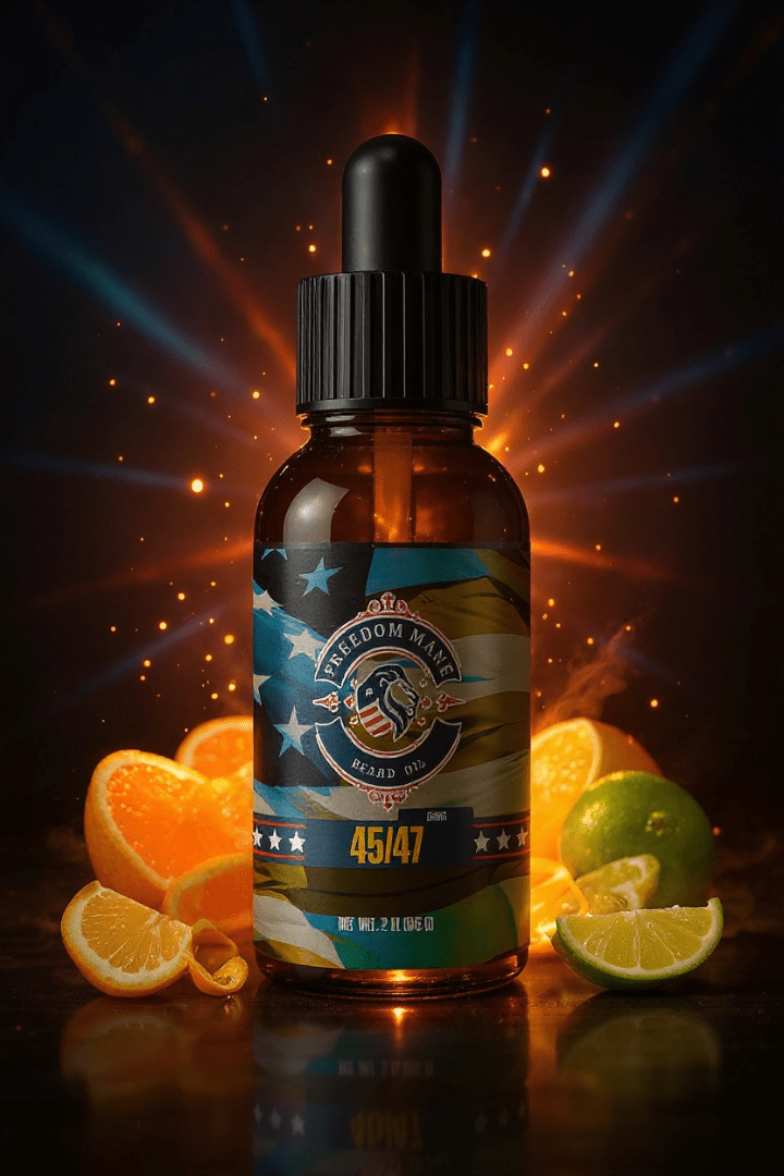 45/47 – Citrus Charge Beard Oil 2oz Wholesale - Freedom Mane