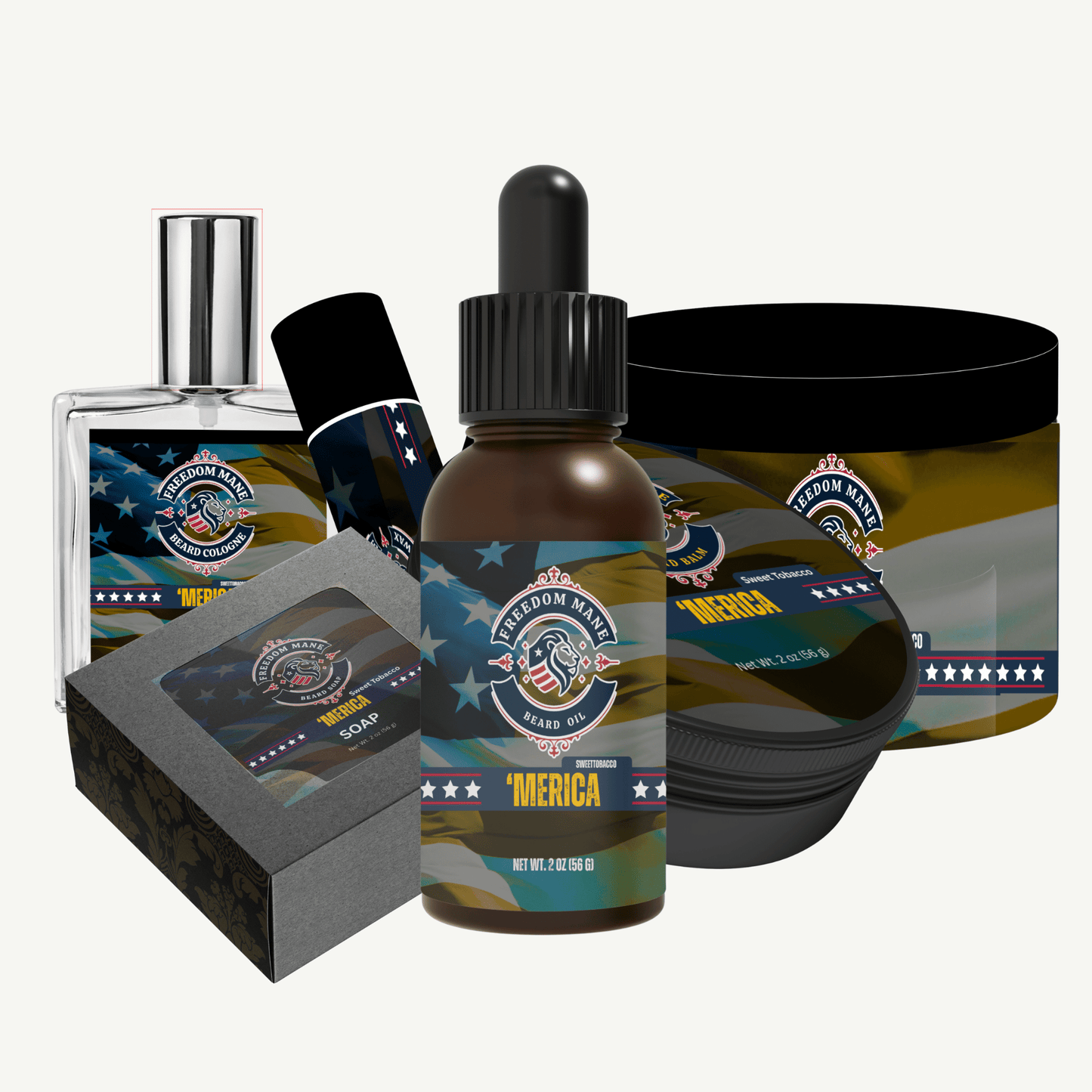 ’Merica Sweet Tobacco™ Full Beard Arsenal Kit - Freedom Mane