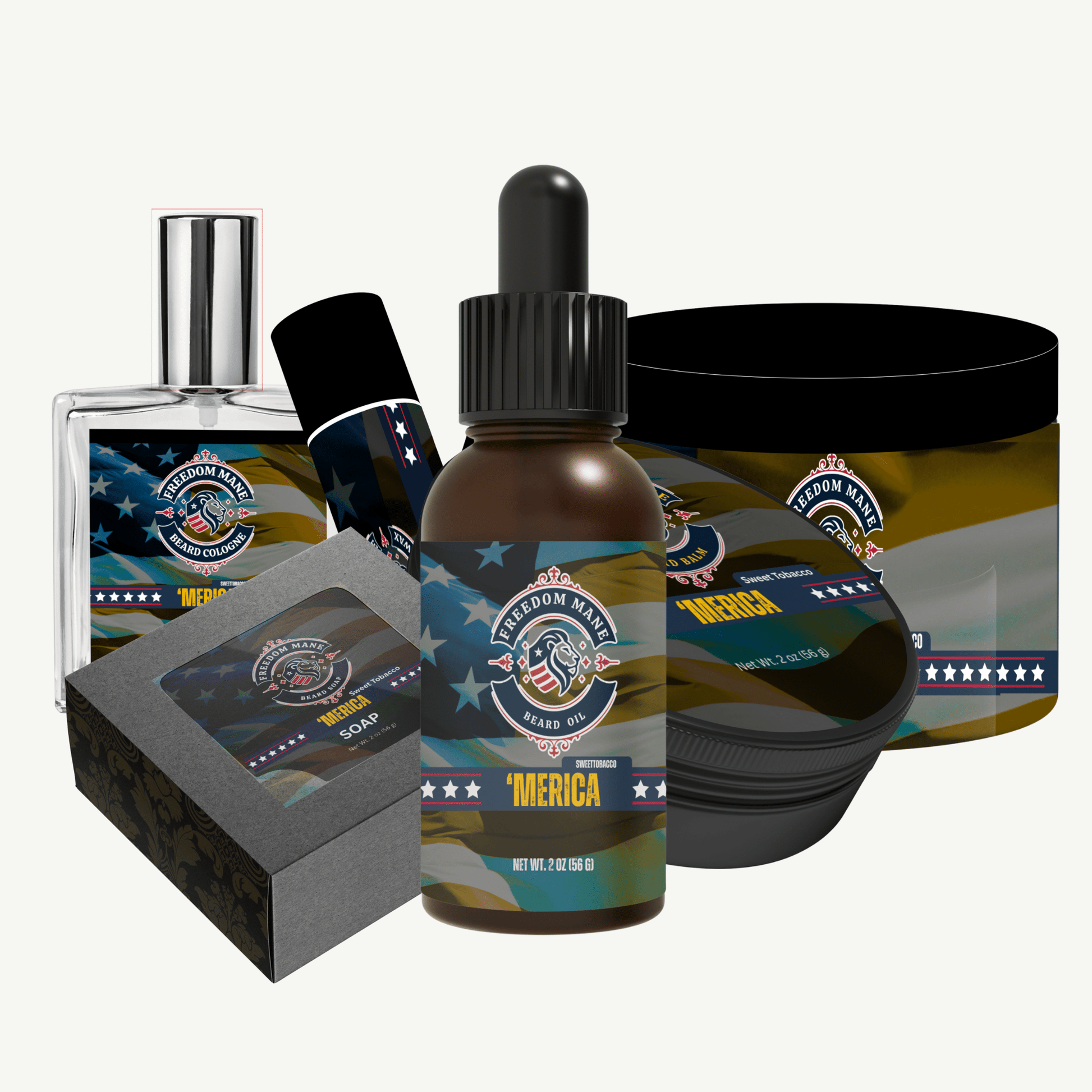 ’Merica Sweet Tobacco™ Full Beard Arsenal Kit - Freedom Mane