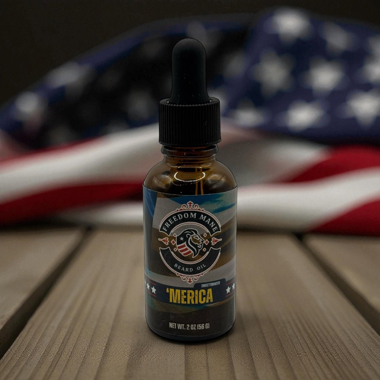 ‘Merica – Sweet Tobacco Spirit Beard Oil 2oz Wholesale - Freedom Mane