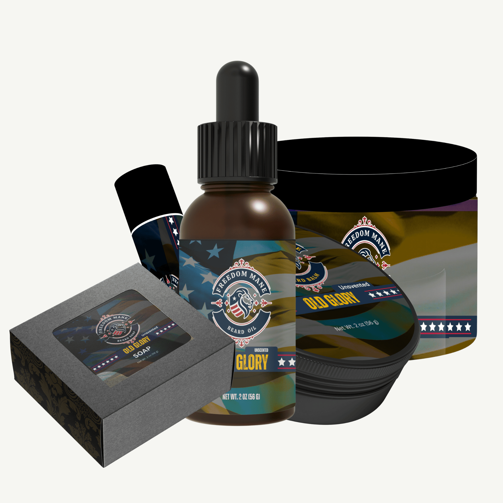 Old Glory Unscented™ Full Beard Arsenal Kit - Freedom Mane