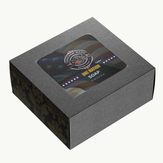 One Nation Cedar Beard Soap Wholesale - Freedom Mane