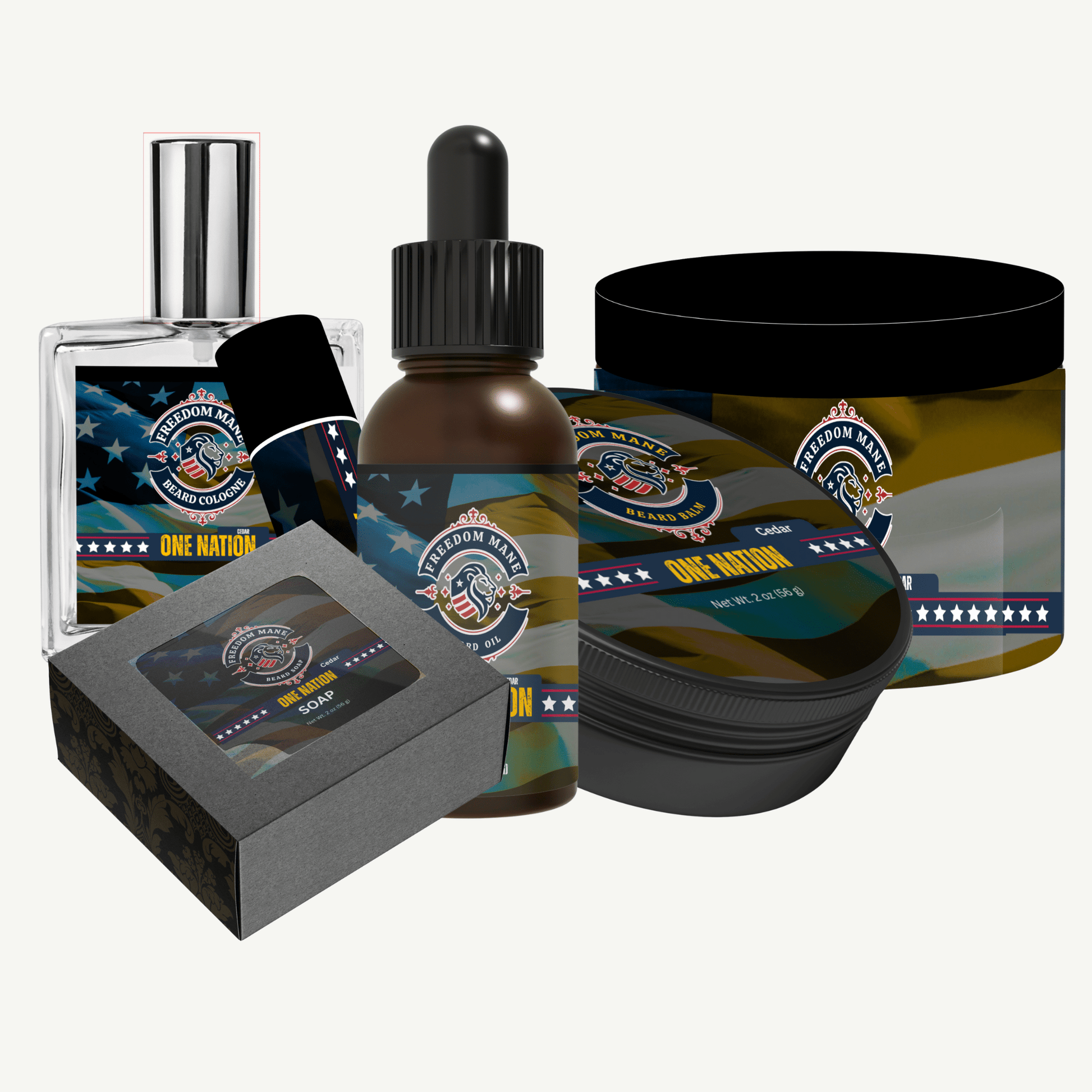One Nation Cedar™ Full Beard Arsenal Kit - Freedom Mane