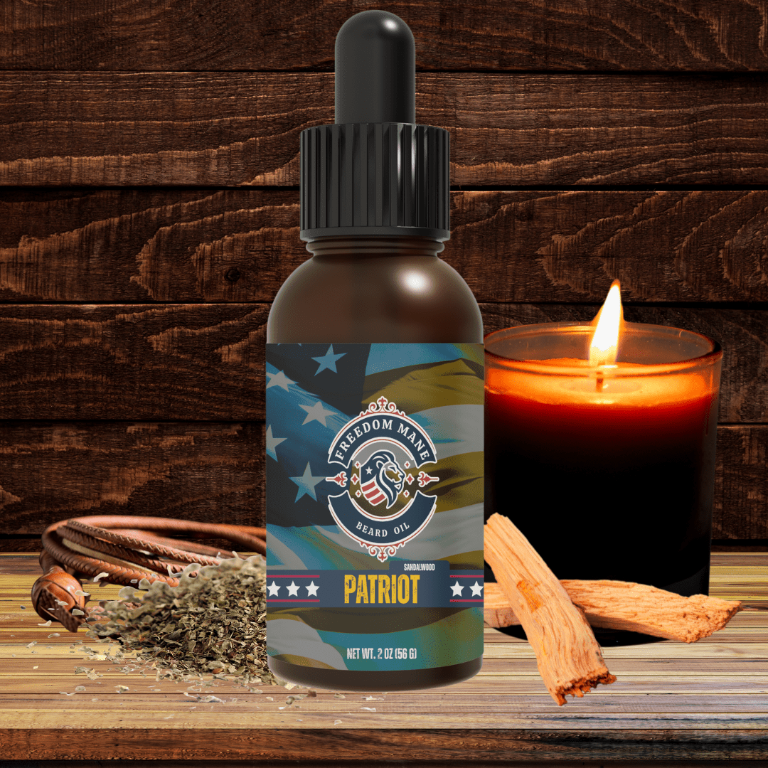 Patriot – Sandalwood Honor Beard Oil 2oz Wholesale - Freedom Mane
